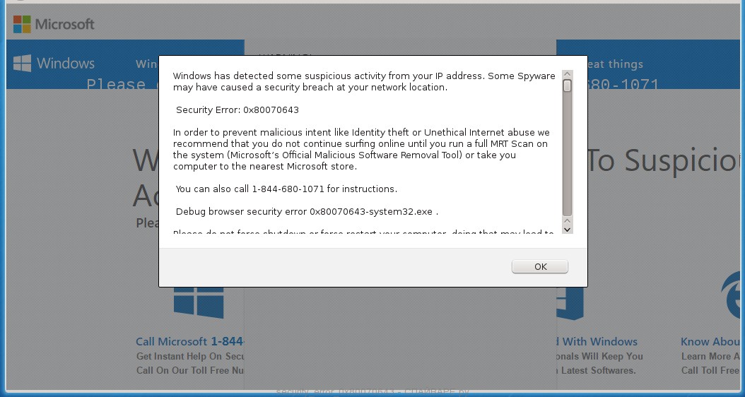 Security Error: 0x80070643