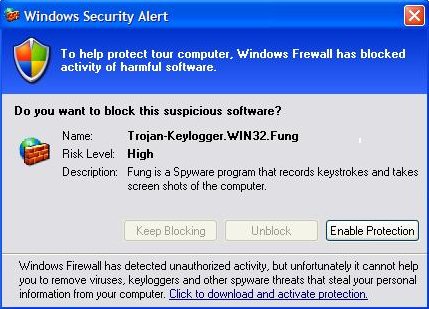 поддельное предупреждение windows security