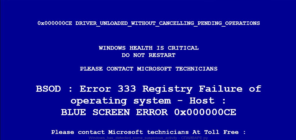 Windows has detected some suspicious activity from your IP address