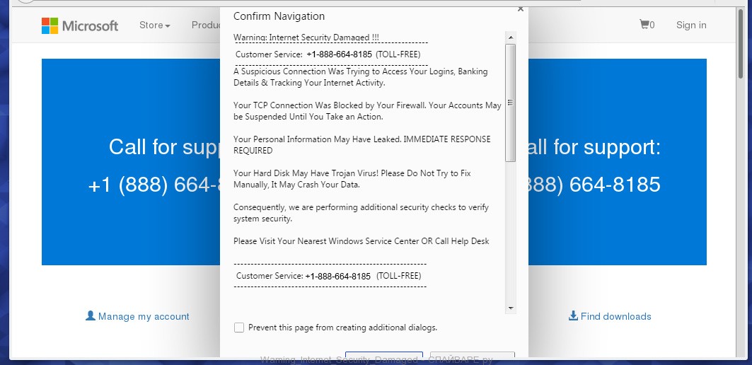 Warning: Internet Security Damaged