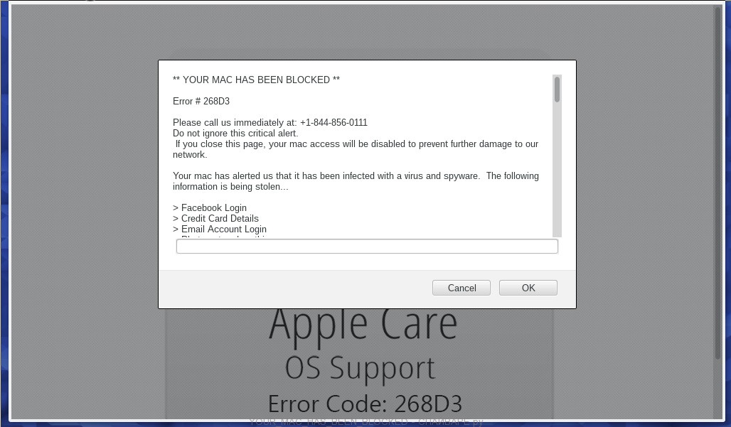 YOUR MAC HAS BEEN BLOCKED