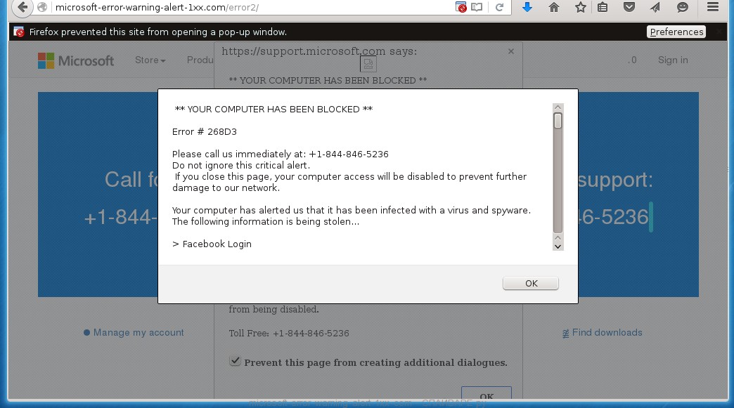как удалить microsoft-error-warning-alert-1xx.com предупреждения в Гугл Хро...