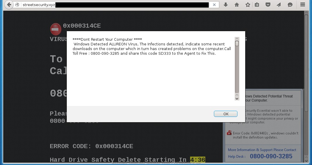 windows detected alureon virus