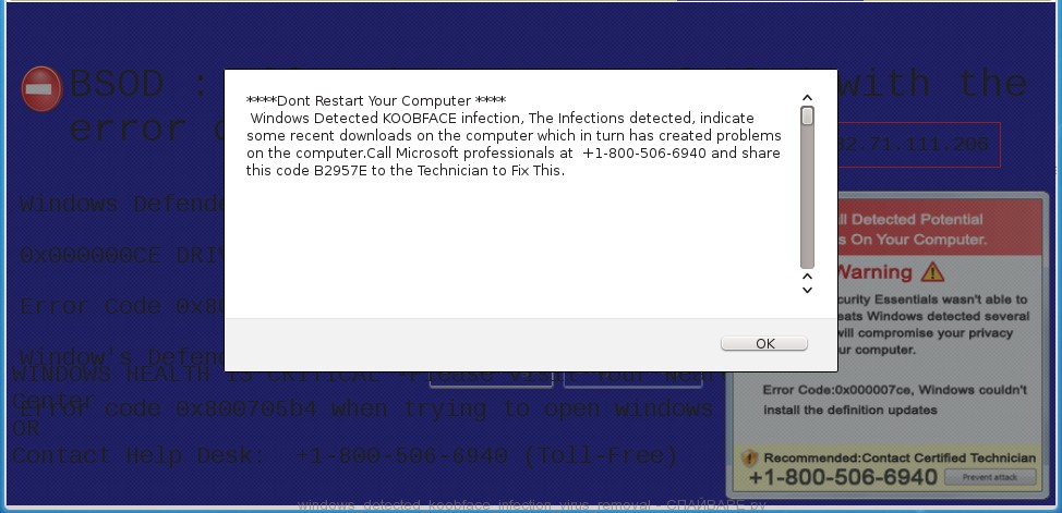 Windows Detected KOOBFACE infection