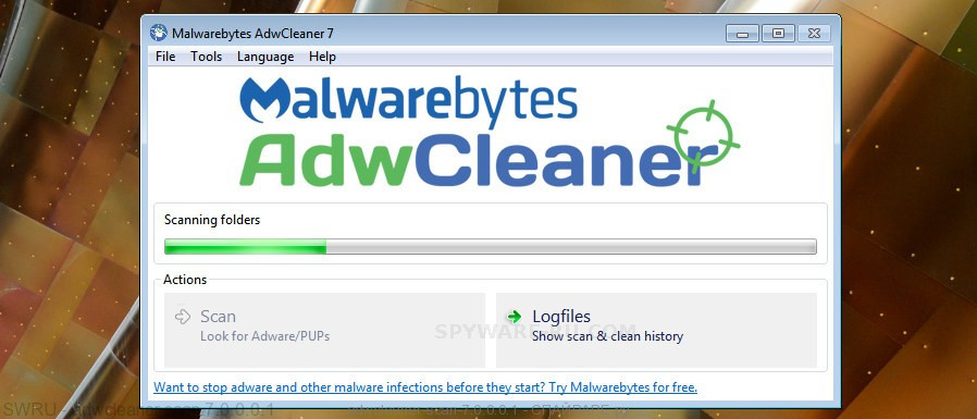 AdwCleaner find adware that cause popups