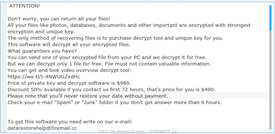 Zobm File Extension Virus How To Restore Decrypt Zobm Files