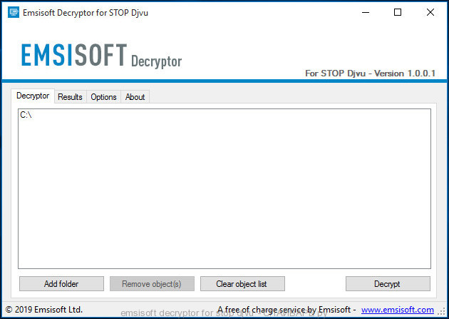 emsisoft decryptor for stop djvu