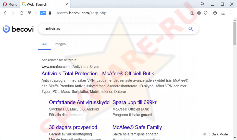 Search.becovi.com results