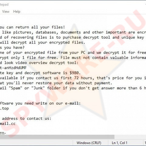 Zfdv ransom note