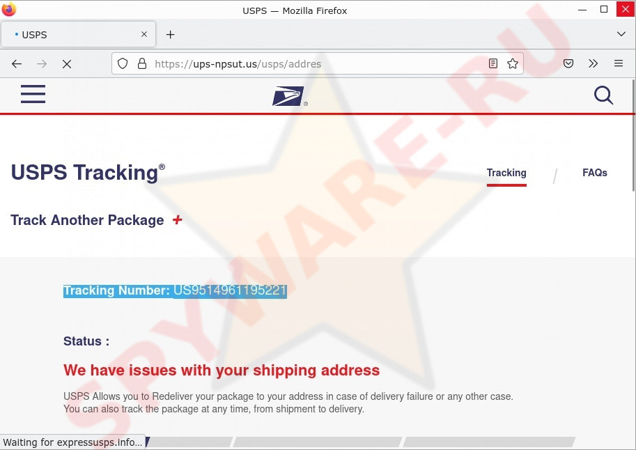 US9514961195221 - ups-npsut.us fake USPS