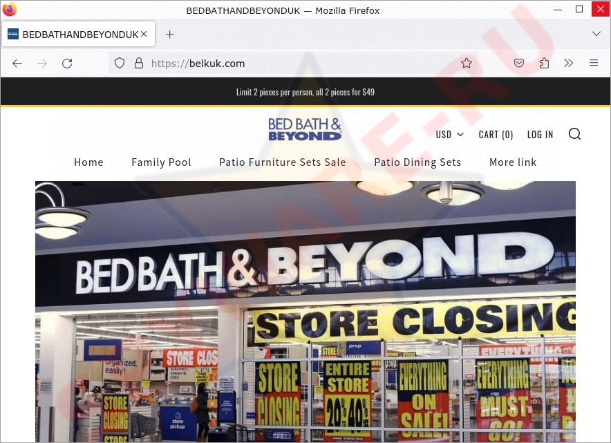 Belkuk.com BEDBATHANDBEYONDUK Scam